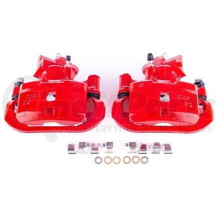 S2754 by POWERSTOP BRAKES - Red Powder Coated Calipers