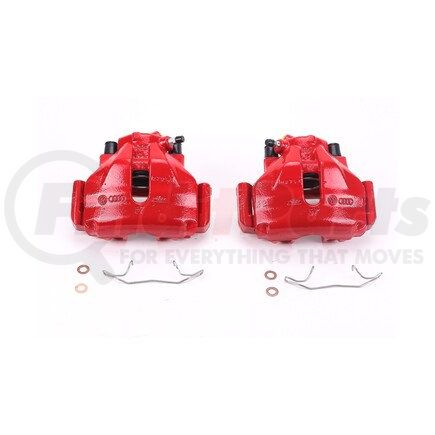 S1816 by POWERSTOP BRAKES - Red Powder Coated Calipers