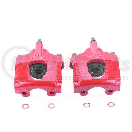 S4774 by POWERSTOP BRAKES - Red Powder Coated Calipers