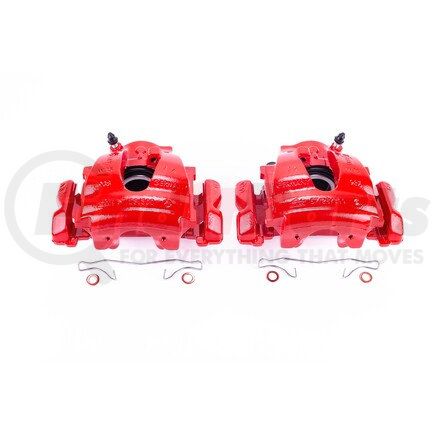 S1820 by POWERSTOP BRAKES - Red Powder Coated Calipers