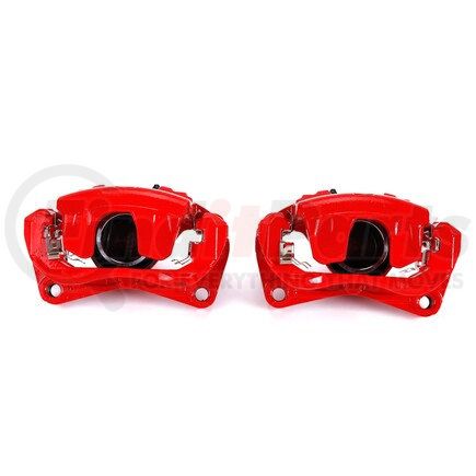 S3308 by POWERSTOP BRAKES - Red Powder Coated Calipers