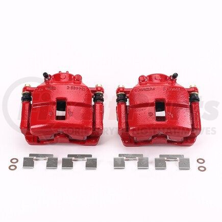 S4780 by POWERSTOP BRAKES - Red Powder Coated Calipers