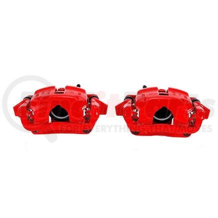 S3320A by POWERSTOP BRAKES - Red Powder Coated Calipers