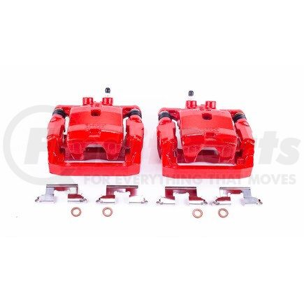 S5042A by POWERSTOP BRAKES - Red Powder Coated Calipers