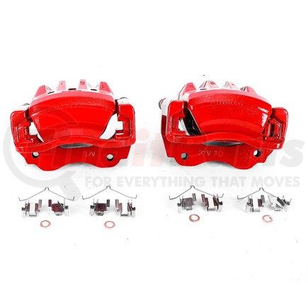 S2774 by POWERSTOP BRAKES - Red Powder Coated Calipers