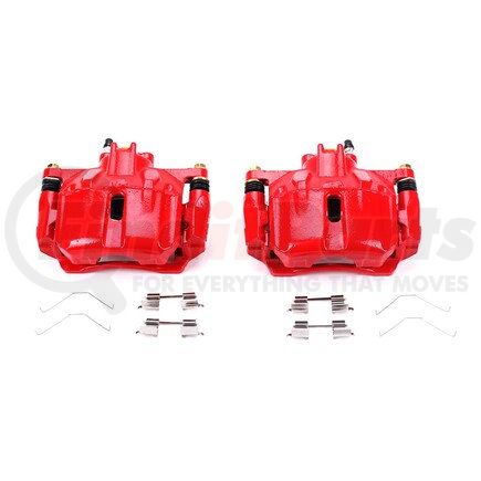 S6764 by POWERSTOP BRAKES - Red Powder Coated Calipers