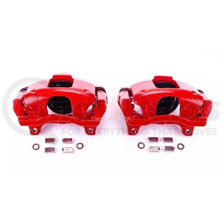 S5044A by POWERSTOP BRAKES - Red Powder Coated Calipers