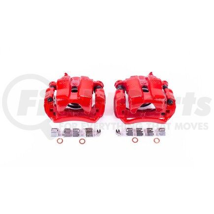 S1910 by POWERSTOP BRAKES - Red Powder Coated Calipers
