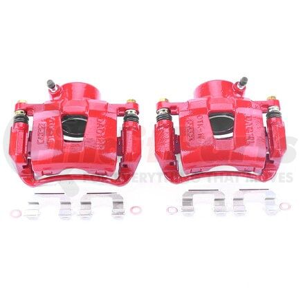 S2810 by POWERSTOP BRAKES - Red Powder Coated Calipers