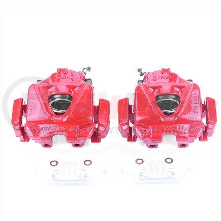 S3360 by POWERSTOP BRAKES - Red Powder Coated Calipers