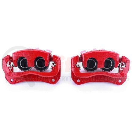 S3352 by POWERSTOP BRAKES - Red Powder Coated Calipers