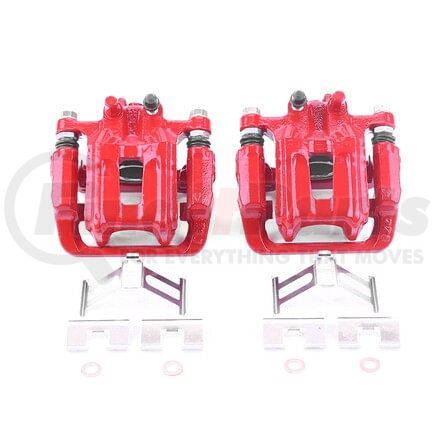 S6886 by POWERSTOP BRAKES - Red Powder Coated Calipers