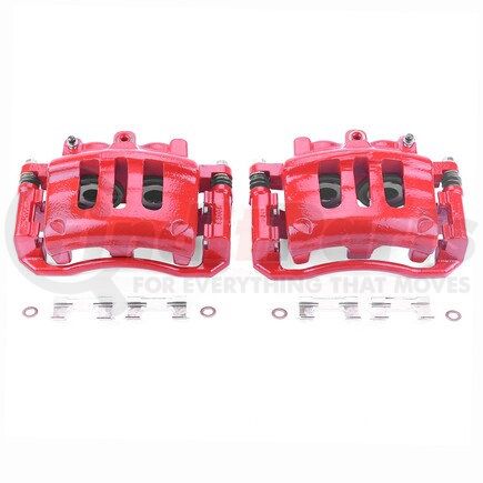 S4840 by POWERSTOP BRAKES - Red Powder Coated Calipers