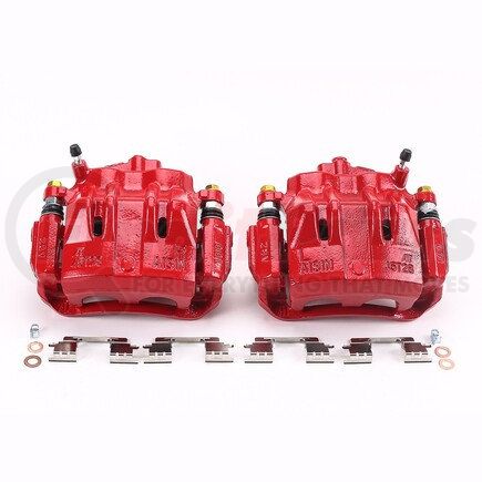 S2830 by POWERSTOP BRAKES - Red Powder Coated Calipers