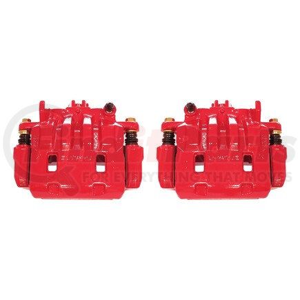 S7084 by POWERSTOP BRAKES - Red Powder Coated Calipers