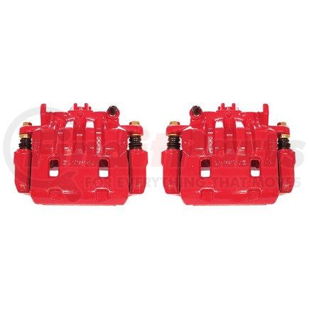 S7084 by POWERSTOP BRAKES - Red Powder Coated Calipers