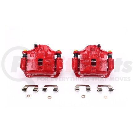 S2832 by POWERSTOP BRAKES - Red Powder Coated Calipers