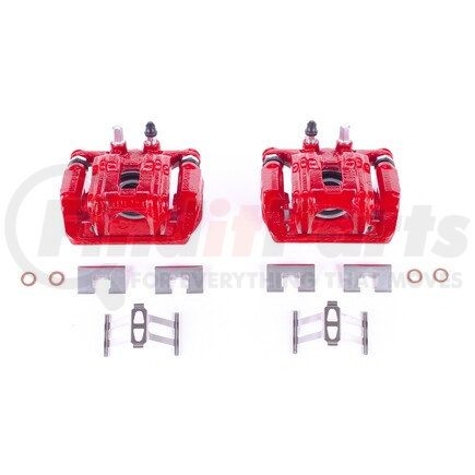 S2910 by POWERSTOP BRAKES - Red Powder Coated Calipers