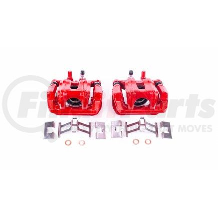 S2910A by POWERSTOP BRAKES - Red Powder Coated Calipers