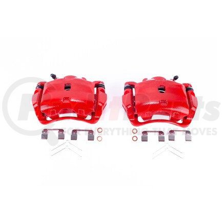 S2916 by POWERSTOP BRAKES - Red Powder Coated Calipers