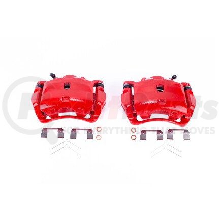 S2916 by POWERSTOP BRAKES - Red Powder Coated Calipers