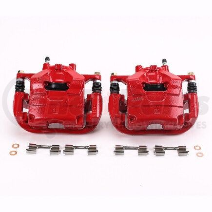 S5328 by POWERSTOP BRAKES - Red Powder Coated Calipers