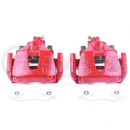 S2942B by POWERSTOP BRAKES - Red Powder Coated Calipers