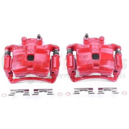 S2618 by POWERSTOP BRAKES - Red Powder Coated Calipers