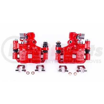 S4542 by POWERSTOP BRAKES - Red Powder Coated Calipers