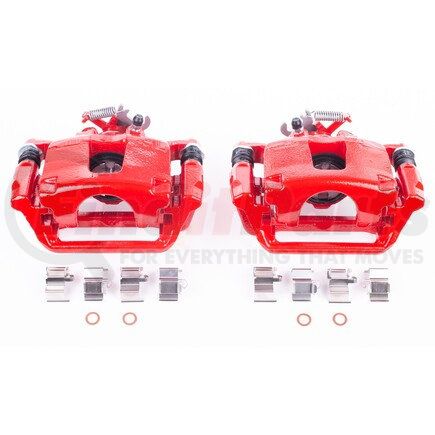 S5398 by POWERSTOP BRAKES - Red Powder Coated Calipers