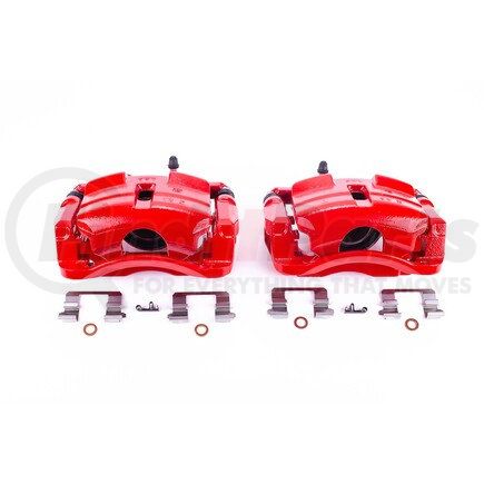 S3428 by POWERSTOP BRAKES - Red Powder Coated Calipers