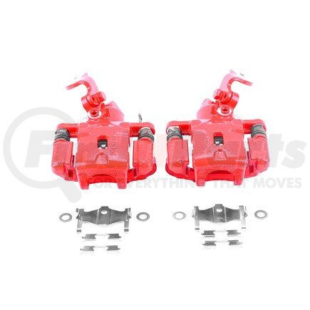 S2854 by POWERSTOP BRAKES - Red Powder Coated Calipers