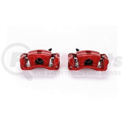 S2966 by POWERSTOP BRAKES - Red Powder Coated Calipers