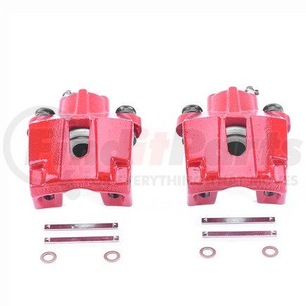 S4850 by POWERSTOP BRAKES - Red Powder Coated Calipers
