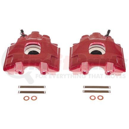 S2114 by POWERSTOP BRAKES - Red Powder Coated Calipers