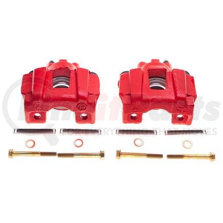 S2112 by POWERSTOP BRAKES - Red Powder Coated Calipers