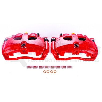 S5210 by POWERSTOP BRAKES - Red Powder Coated Calipers