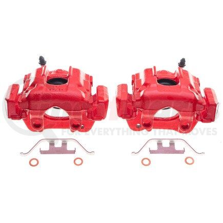 S2888 by POWERSTOP BRAKES - Red Powder Coated Calipers