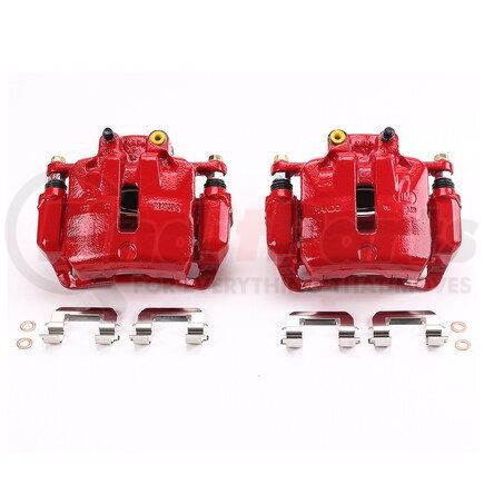 S5270A by POWERSTOP BRAKES - Red Powder Coated Calipers