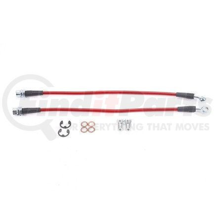 BH00007 by POWERSTOP BRAKES - Brake Hose Line Kit - Performance, Front, Braided, Stainless Steel