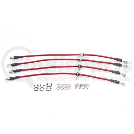 BH00014 by POWERSTOP BRAKES - Brake Hose Line Kit - Performance, Front and Rear, Braided, Stainless Steel