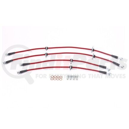 BH00018 by POWERSTOP BRAKES - Brake Hose Line Kit - Performance, Front and Rear, Braided, Stainless Steel