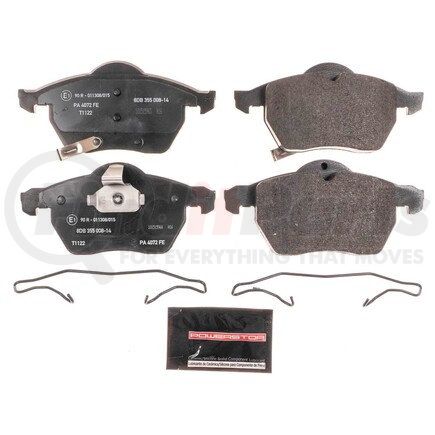 ESP0814 by POWERSTOP BRAKES - Euro-Stop® ECE-R90 Disc Brake Pad Set - with Hardware