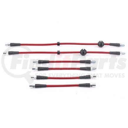 BH00023 by POWERSTOP BRAKES - Brake Hose Line Kit - Performance, Front and Rear, Braided, Stainless Steel
