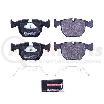 ESP0828 by POWERSTOP BRAKES - Euro-Stop® ECE-R90 Disc Brake Pad Set - with Hardware