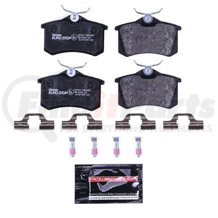 ESP1811 by POWERSTOP BRAKES - Euro-Stop® ECE-R90 Disc Brake Pad Set - with Hardware