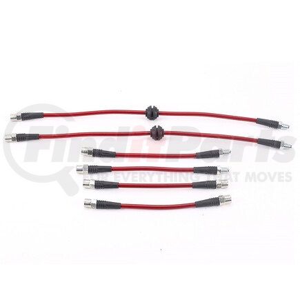 BH00034 by POWERSTOP BRAKES - Brake Hose Line Kit - Performance, Front and Rear, Braided, Stainless Steel