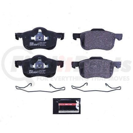 ESP0885 by POWERSTOP BRAKES - Euro-Stop® ECE-R90 Disc Brake Pad Set - with Hardware