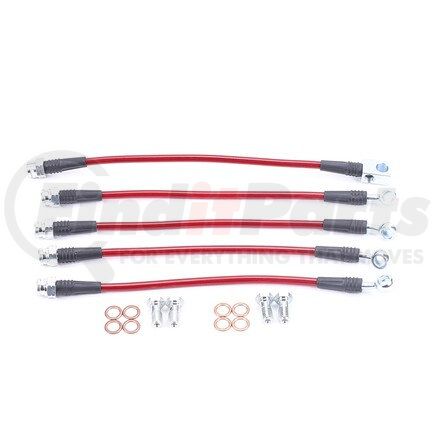 BH00036 by POWERSTOP BRAKES - Brake Hose Line Kit - Performance, Front and Rear, Braided, Stainless Steel