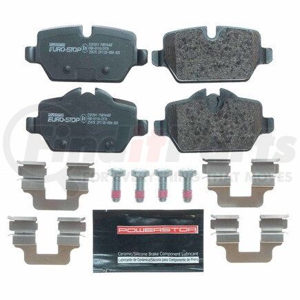 ESP2011 by POWERSTOP BRAKES - Euro-Stop® ECE-R90 Disc Brake Pad Set - with Hardware